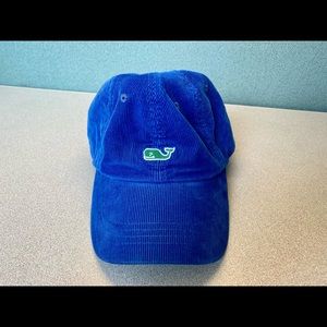 Vineyard Vines Corduroy Hat Blue w/ Green Whale